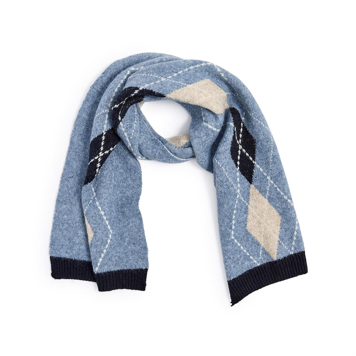 ARGYLE SCARF BLUE