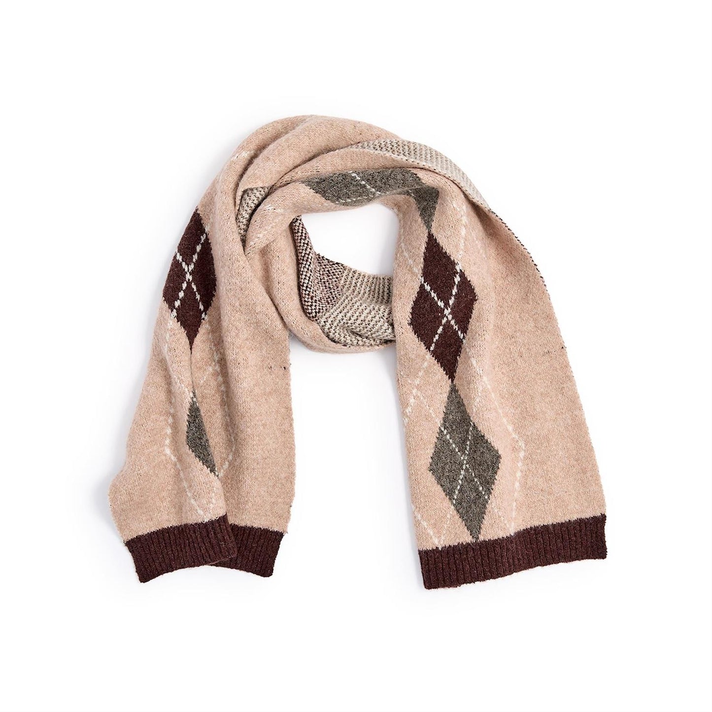 ARGYLE SCARF BEIGE