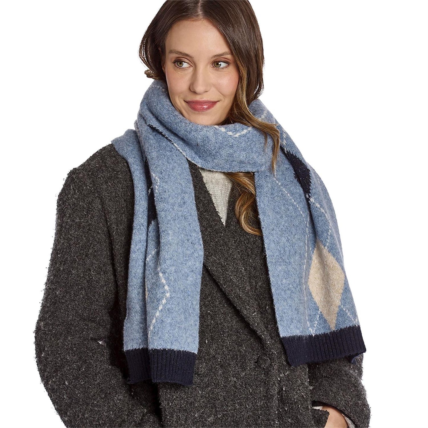 ARGYLE SCARF BLUE