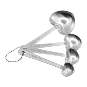 WALL BUCKET HEART MEASURING SPOONS