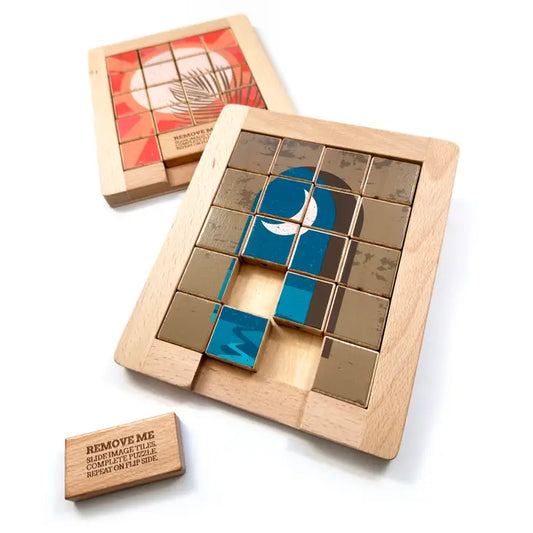 Dualities Wooden Sliding Puzzle Day vs Night