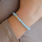6MM FACETED GEMSTONE BRACELET AQUAMARINE