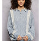 POWDER BLUE PATCHWORK SHIRT