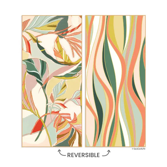 EXOTIC LEAVES MICROFIBER BEACH TOWEL