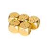 Gold Brushed Metal Dice Set