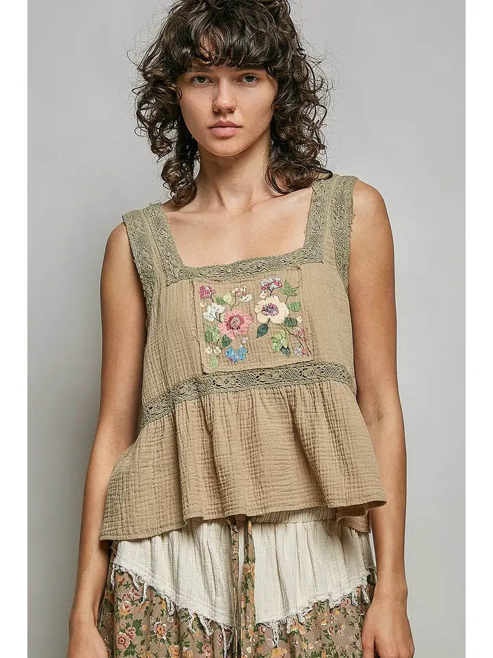 TAN TOFFEE TANK TOP