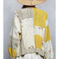 YELLOW PATCH WORK SWEATER