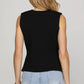 SLEEVELESS SWEATER VEST BLACK