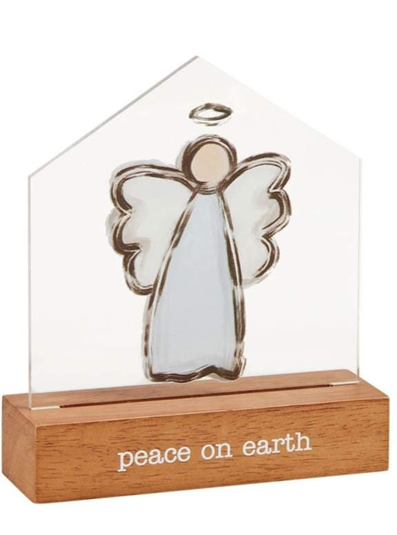 ANGEL LED ACRYLIC XMAS SITTER