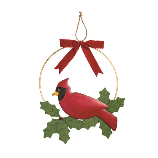 CARDINAL TIN DOOR HANGER