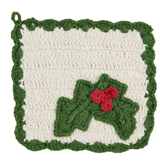 HOLLY ICON CROCHETT POT HOLDER