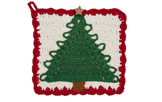 TREE ICON CROCHETT POT HOLDER