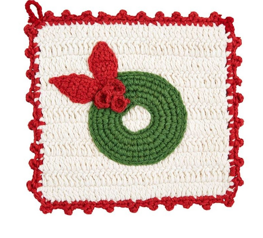 WREATH ICON CROCHETT POT HOLDER