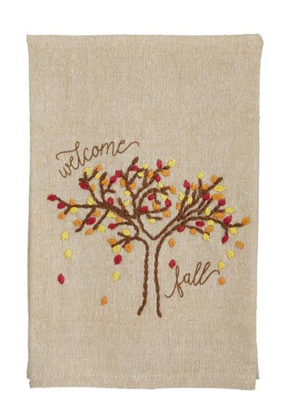 WELCOME FALL FRENCH KNOT TOWELS