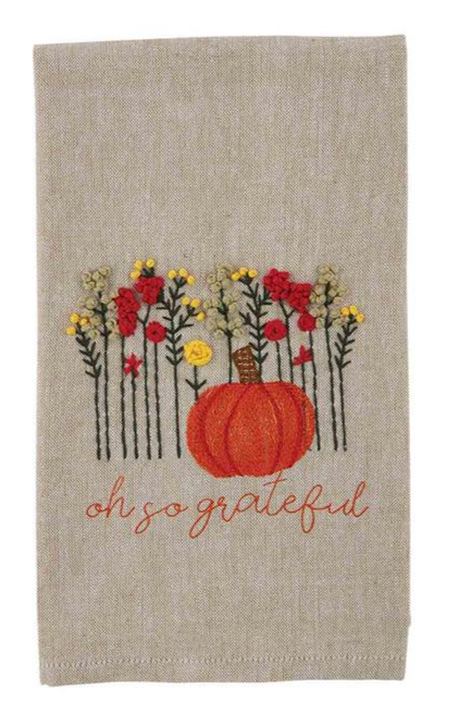 GRATEFUL FRENCH KNOT TOWEL