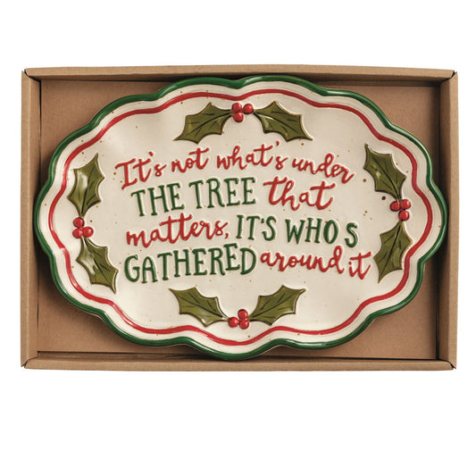 HOLLY FARM XMAS SENTIMENT TRAY