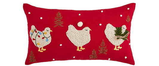 LUMBAR CHRISTMAS FARM ANIMAL PILLOW