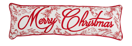 LONG CHRISTMAS EMBROIDERED PILLOW