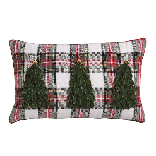 LUMBAR VELVET TARTAN PILLOW