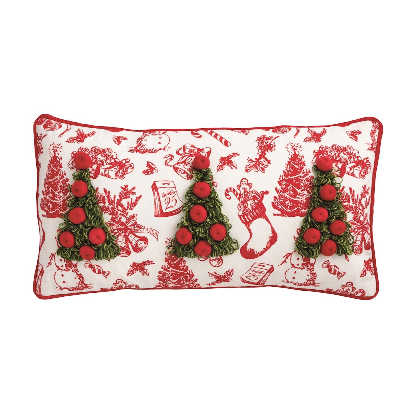 TREE EMBELISHED PILLOW
