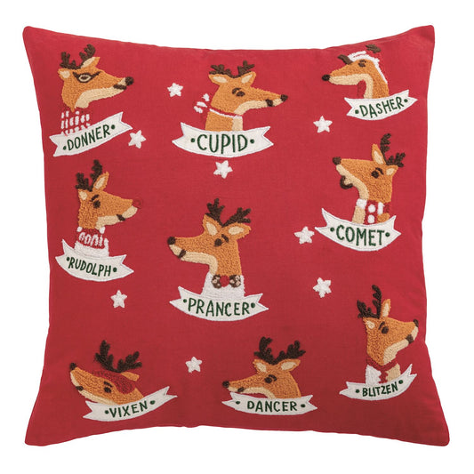 REINDEER NAME PILLOW