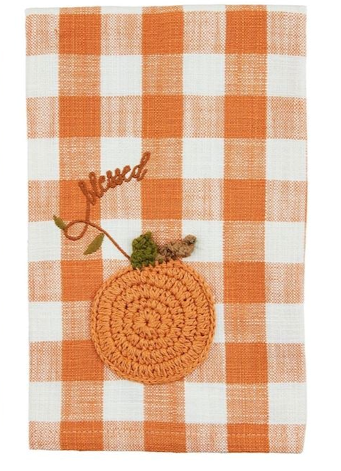 BLESSED CROCHET PUMPKIN TOWEL