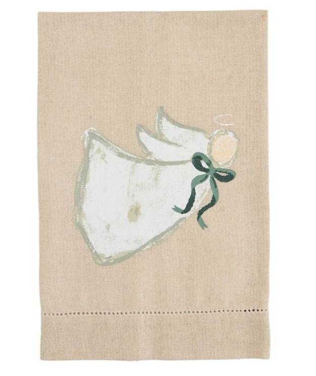 ANGEL WHITE CHRISTMAS PAINTED TOWEL