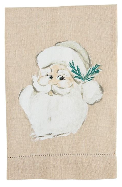 SANTA WHITE CHRISTMAS PAINTED TOWEL