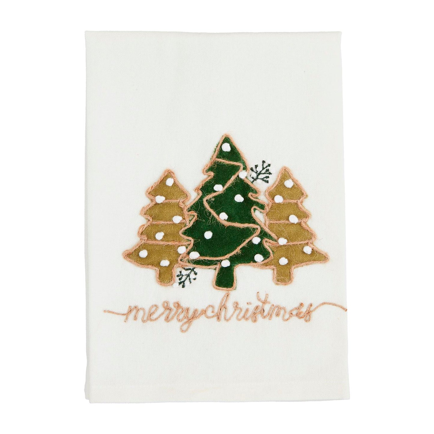 TREES CHRISTMAS APPLIQUE TOWELS