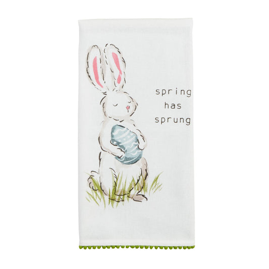 SPRING HAS BBUNNY EGG TEA TOWEL