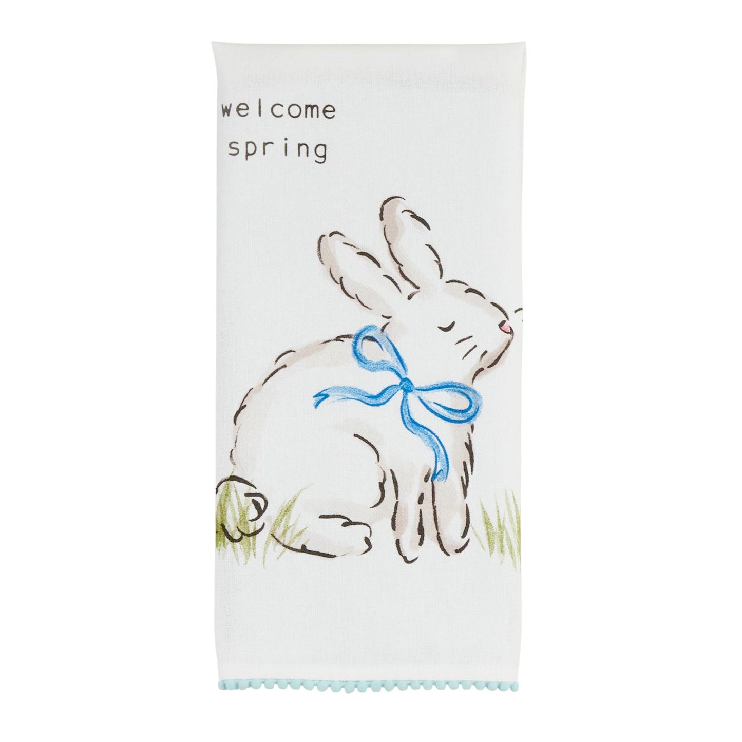 WELCOME SPRING BUNNY TEA TOWEL