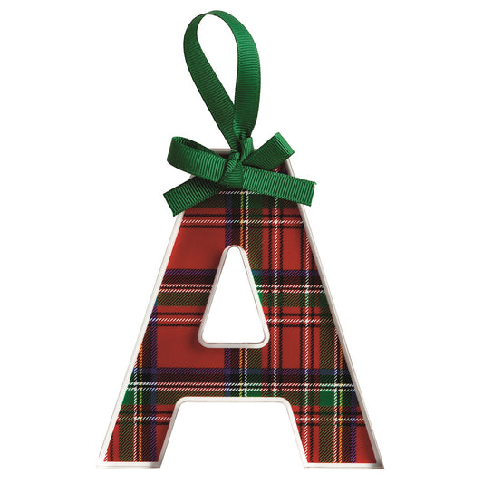 A INITIAL TARTAN ORNAMENT