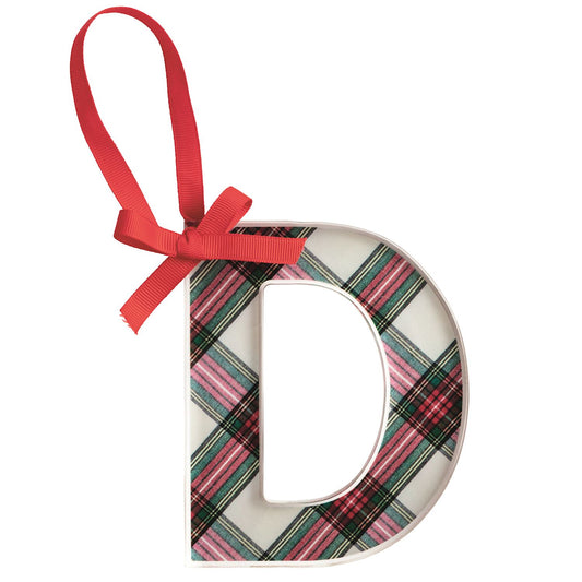 D INITIAL TARTAN ORNAMENT