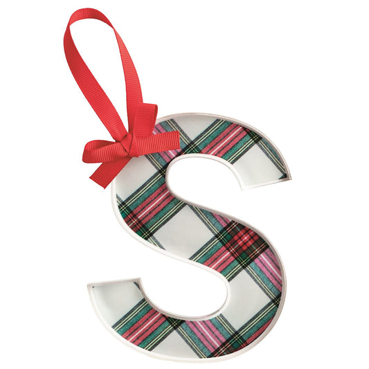 S INITIAL TARTAN ORNAMENT