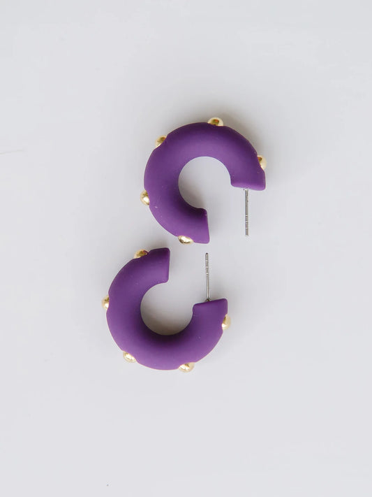 Candace Earrings Plum Small
