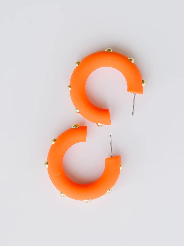 Candace Earrings Orange Medium