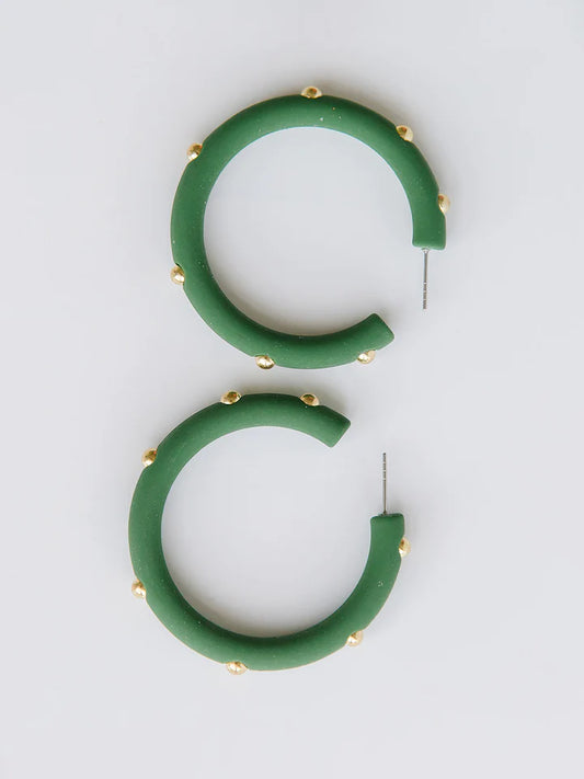 Candace Earrings Forest Large