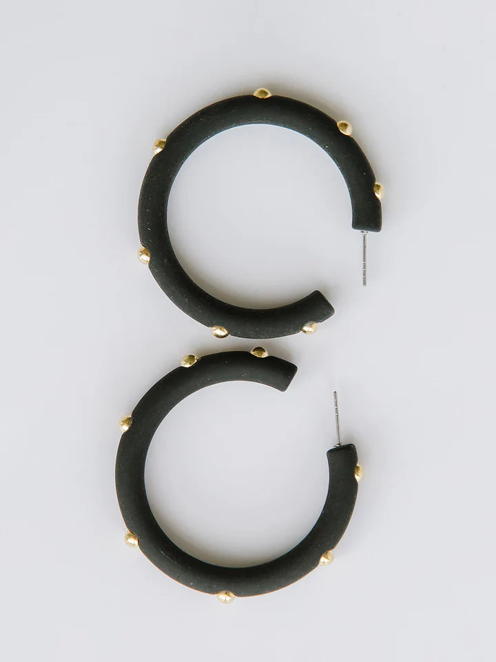 Candace Earrings Black Large