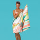 EXOTIC LEAVES MICROFIBER BEACH TOWEL