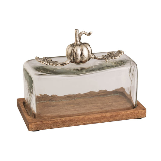 METAL PUMPKIN BUTTER DISH