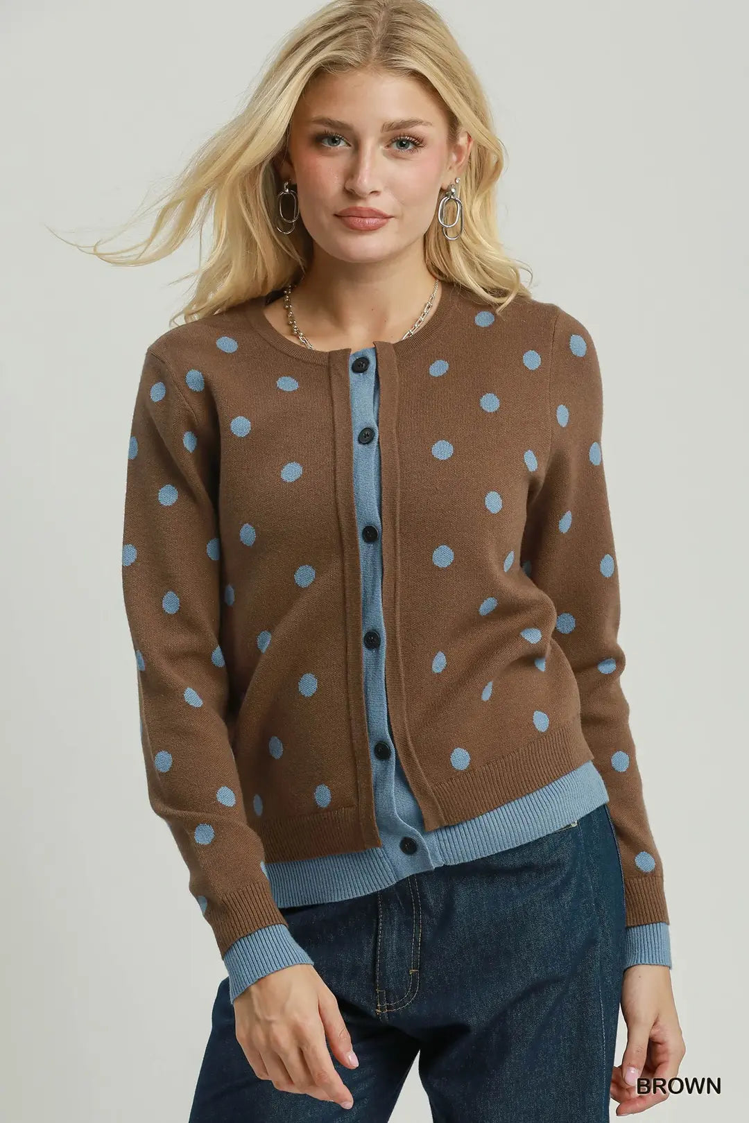 POLKA DOT CARDI