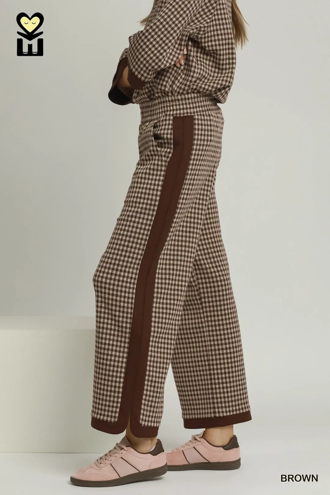 BROWN GINGHAM PANTS