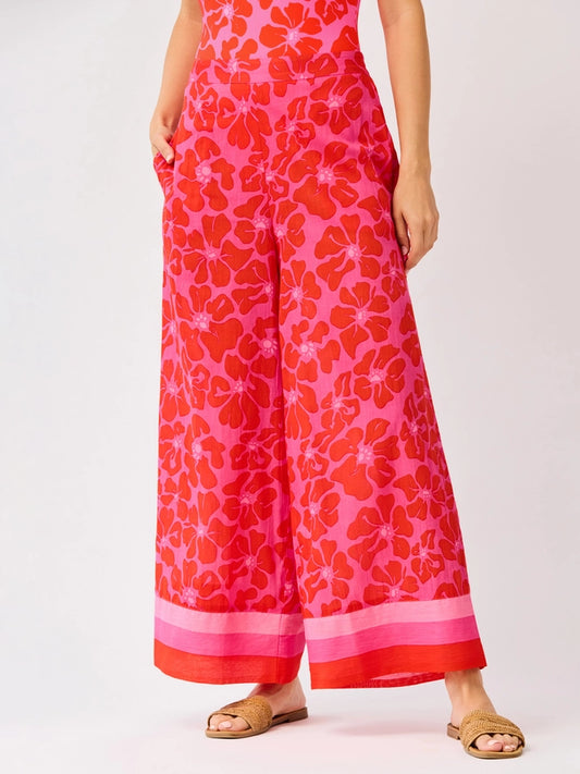 VALERIE SAMBA PINK GARDEN PANTS
