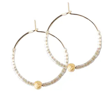 SPRINKLES HOOP EARRINGS SMOKY QUARTS
