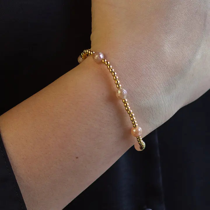 GILDED GOLD DOT BRACELET SUNSTONE