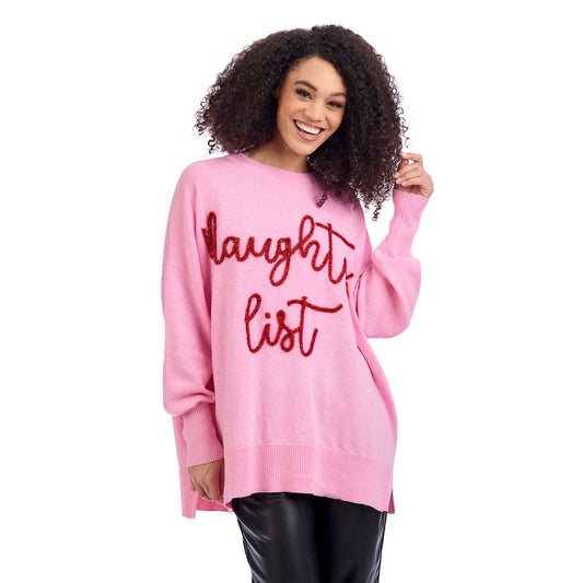 Pink Holiday Sparkle Sweater