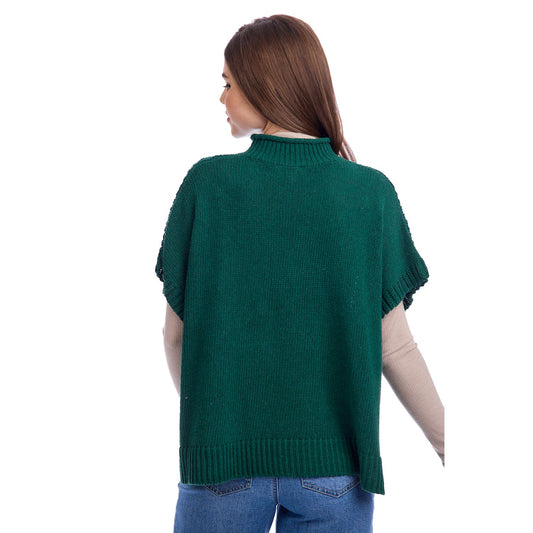 Green Claude Cable Knit Sweater