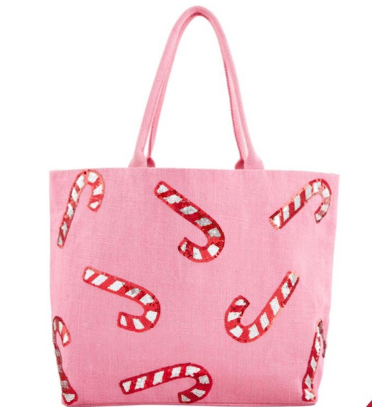 HOLIDAY SPARKLE TOTE- PINK