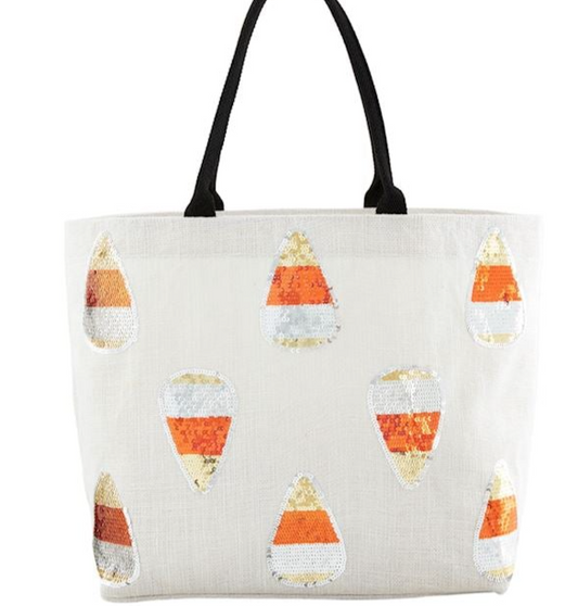 HALLOWEEN SPARKLE TOTE WHITE