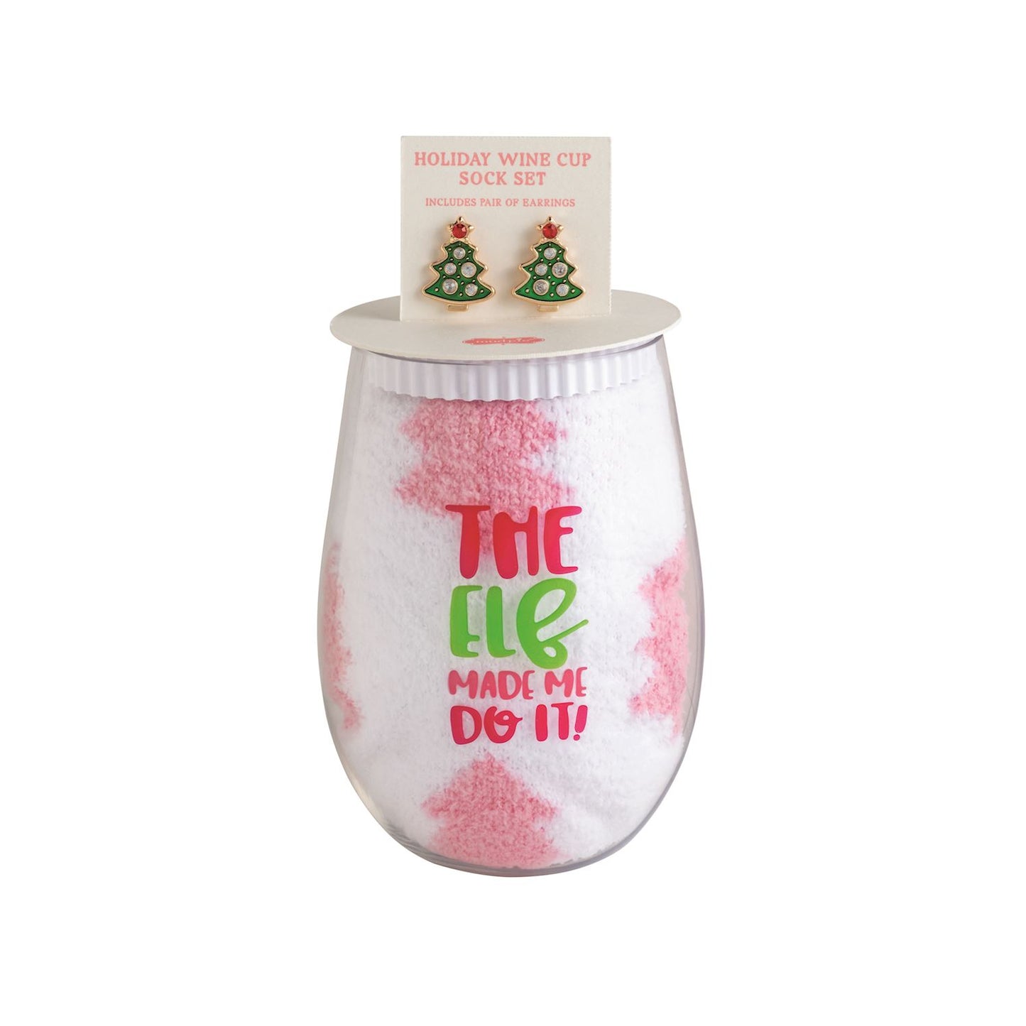 Trees Wine, Earring & Sock Set